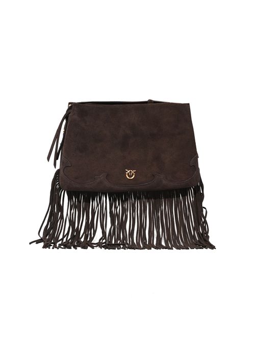 Borsa a tracolla piccola One, Two, Three Bag in suede con frange PINKO | 106665 A0F6M11P